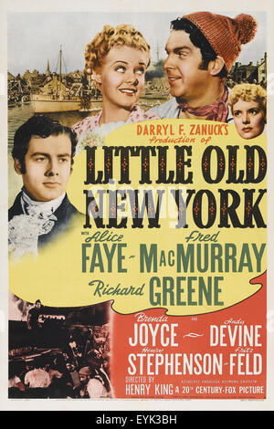 Kleinen alten New York 1940 - Filmplakat Stockfoto
