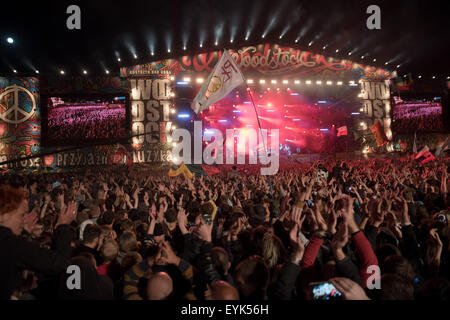 Kostrzyn Nad Odra, Polen. 30. Juli 2015. 21 Festival Przystanek Woodstock - ist es das größte offene Musikfestival in Europa. Polnische Band Konzert - Koma Credit: Piotr Dziurman/Alamy Live News Stockfoto