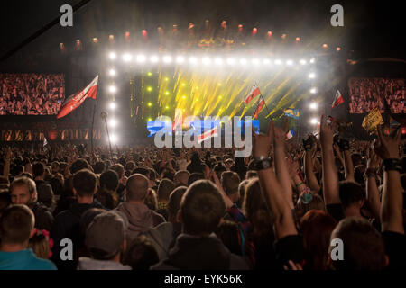 Kostrzyn Nad Odra, Polen. 30. Juli 2015. 21 Festival Przystanek Woodstock - ist es das größte offene Musikfestival in Europa. Werke für Blasorchester in Versuchung Credit: Piotr Dziurman/Alamy Live News Stockfoto