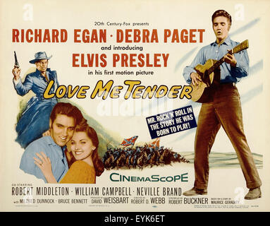 Love Me Tender - Elvis Presley - Filmposter Stockfoto