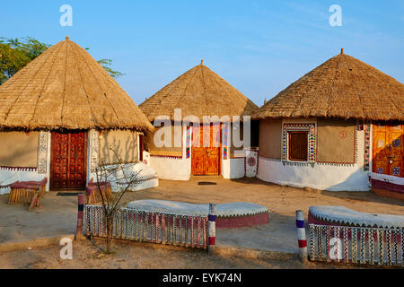 Indien, Gujarat, Kutch, Hodka Dorf, Harijan ethnische Gruppe Stockfoto