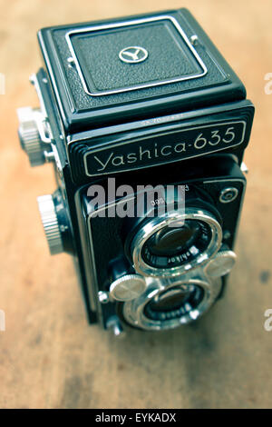 Vintage Yashica 635 TLR-Foto-Kamera Stockfoto