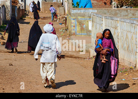 Indien, Gujarat, Kutch, Dorf herum Bhuj, Rabari ethnische Gruppe Stockfoto