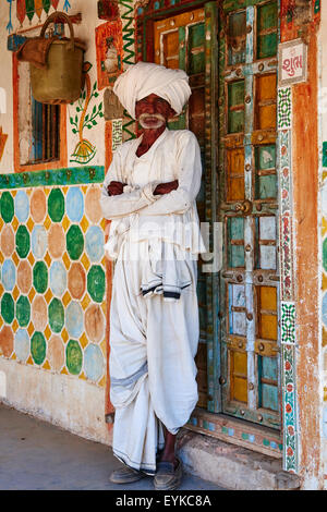 Indien, Gujarat, Kutch, Dorf herum Bhuj, Rabari ethnische Gruppe Stockfoto