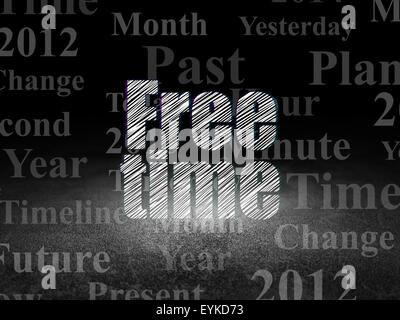 Timeline-Konzept: Zeit zur freien Verfügung in Grunge Dunkelkammer Stockfoto