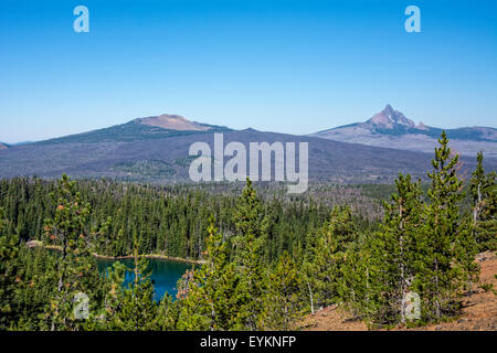 Matthieu Altolario, Belknap Krater und Mount Washington, von Pacific Crest Trail, drei Schwestern Wildnis, Kaskade-Berge, Stockfoto