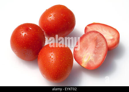 Roma-Tomaten, Romatomaten, Lycopersicon Esculentum; Stockfoto