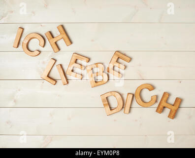 Ich liebe dich Zusammensetzung Stockfoto