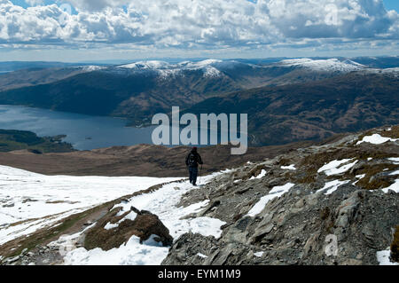Loch Lomond von hoch auf den Ben Lomond Pfad, Stirlingshire, Schottland, UK Stockfoto