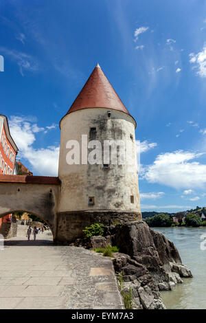 Passau Bayern Passau Deutschland Schaiblingsturm Turm Stockfoto