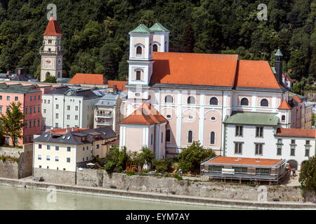 Jesuiten Kirche von St. Michael, Passau, Niederbayern, Deutschland Stockfoto