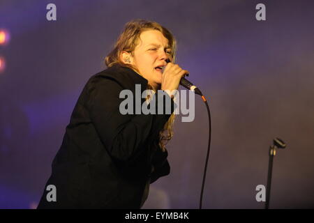 Penrith, Cumbria, UK. 31. Juli 2015. Kate Tempest tritt auf der Aufruf, Bühne bei Kendal Aufruf 2015. Bildnachweis: SJN/Alamy Live-Nachrichten Stockfoto