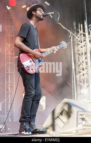 Chicago, Illinois, USA. 31. Juli 2015. Musiker GARY CLARK JR. tritt im Grant Park auf dem Lollapalooza Music Festival in Chicago, Illinois © Daniel DeSlover/ZUMA Draht/Alamy Live News Stockfoto