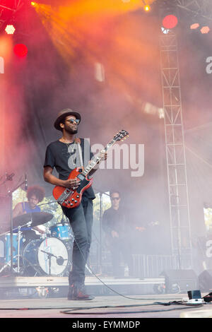 Chicago, Illinois, USA. 31. Juli 2015. Musiker GARY CLARK JR. tritt im Grant Park auf dem Lollapalooza Music Festival in Chicago, Illinois © Daniel DeSlover/ZUMA Draht/Alamy Live News Stockfoto