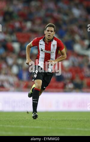 Bilbao, Spanien. 30. Juli 2015. Gorka Elustondo (Bilbao) Fußball: UEFA Europa League 3. Runde Qualifikationsspiel zwischen Athletic Club und Inter Baku im San Mames Stadion in Bilbao, Spanien. © Mutsu Kawamori/AFLO/Alamy Live-Nachrichten Stockfoto