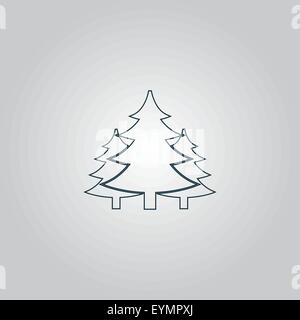 Baum, Weihnachtsbaum Tanne Stock Vektor