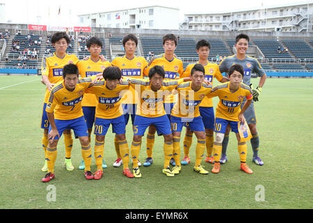 Kanagawa, Japan. 30. Juli 2015. Team Gruppe Fußball /Soccer: 39. Japan Club Youth Football Championship (U18) Halbfinalspiel zwischen Yokohama F.Marinos Jugend 2-0 Vegalta Sendai Jugend im Nippatsu-Mitsuzawa-Stadion in Kanagawa, Japan. © Kenzaburo Matsuoka/AFLO/Alamy Live-Nachrichten Stockfoto