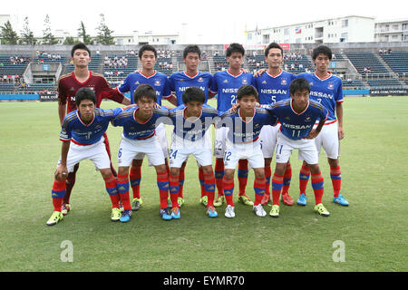 Kanagawa, Japan. 30. Juli 2015. F Yokohama F Marinos Jugendteam Gruppe Line-up Fußball /Soccer: 39. Japan Club Youth Football Championship (U18) Halbfinalspiel zwischen Yokohama F.Marinos Jugend 2-0 Vegalta Sendai Jugend im Nippatsu-Mitsuzawa-Stadion in Kanagawa, Japan. © Kenzaburo Matsuoka/AFLO/Alamy Live-Nachrichten Stockfoto