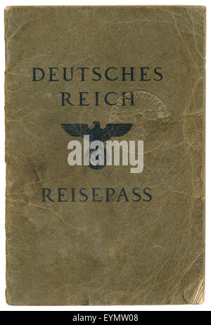 Alten Reisepass, c. 1937, Deutsches Reich, Europa Stockfoto