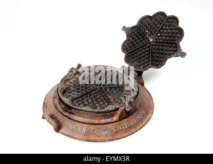 Old fashioned Waffeleisen, Altmodisches Waffeleisen Stockfoto