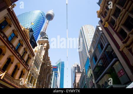 Sydney, Australien - 8 Feb - Pitt St in der Mitte von einem anstrengenden Tag in Sydney CBD auf 8. Februar 2015. Stockfoto