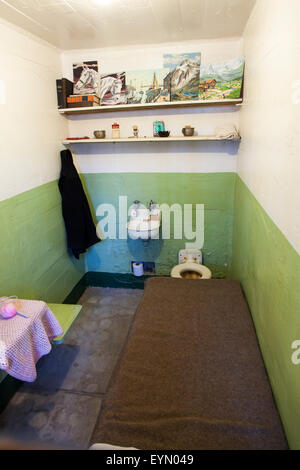 Gefängniszellen in Alcatraz, San Francisco, USA Stockfoto