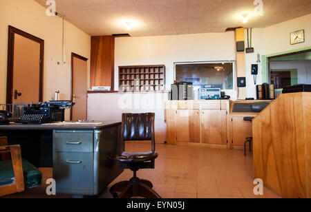Verwaltungsbüro in Alcatraz Island, San Francisco Bay, USA Stockfoto