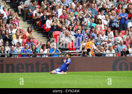 London, UK. 1. August 2015. SSE Womens FA-Cup-Finale. Chelsea gegen Notts County. Ji So-Yun feiert nach Kredit-scoring Chelsea erste Halbzeit Tor: Action Plus Sport/Alamy Live News Stockfoto