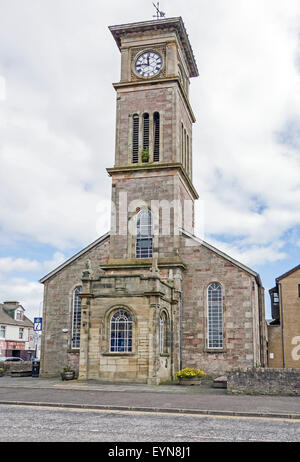 Helensburgh Meer gelegen mit Blick auf Fluss Clyde in Argyll & Bute Schottland mit touristischen Informationen Stockfoto