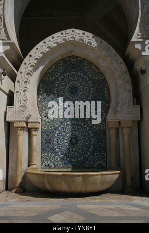 Die Moschee Hassan II oder Grande Mosquée Hassan II in Casablanca, Marokko Stockfoto