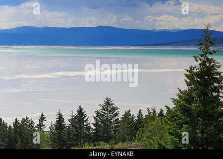 Bergematerial Aufstauung Highland Valley Kupfermine, Logan Lake, British Columbia Stockfoto