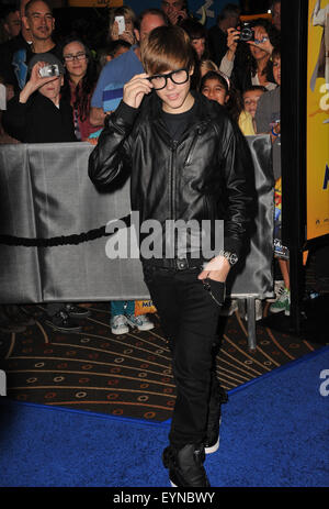 LOS ANGELES, CA - 30. Oktober 2010: Justin Bieber an der Los-Angeles-premiere von "MegaMind" in Manns Chinese Theatre in Hollywood. Stockfoto