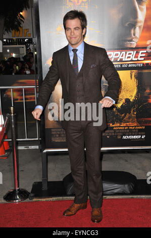 LOS ANGELES, CA - 26. Oktober 2010: Chris Pine in der Welt-premiere von seinem neuen Film "Unstoppable" am Regency Village Theatre in Westwood. Stockfoto