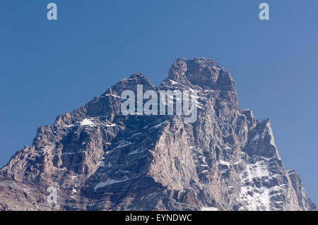 Blick auf Monte Cervino (Matterhorn) von Cervinia. Aosta-Tal. Alpen. Italien. Stockfoto