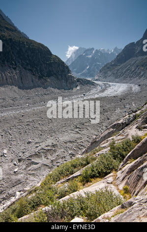 Mer de Glace Gletscher. Chamonix. Frankreich Stockfoto