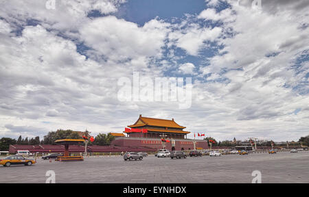 Tiananmen-Turm und Changan street Stockfoto