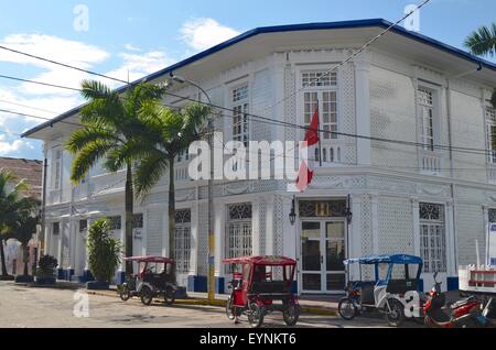 Die Casa Morey in der peruanischen Amazonas Stadt Iquitos, Peru. Stockfoto