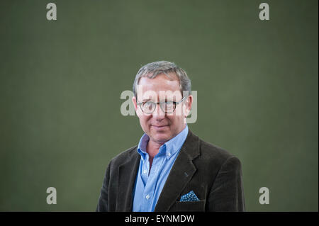 Amerikanische freier Schriftsteller, Adam Begley, erscheinen auf dem Edinburgh International Book Festival. Stockfoto