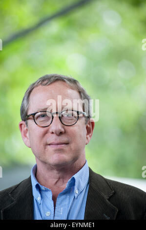 Amerikanische freier Schriftsteller, Adam Begley, erscheinen auf dem Edinburgh International Book Festival. Stockfoto