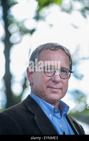 Amerikanische freier Schriftsteller, Adam Begley, erscheinen auf dem Edinburgh International Book Festival. Stockfoto