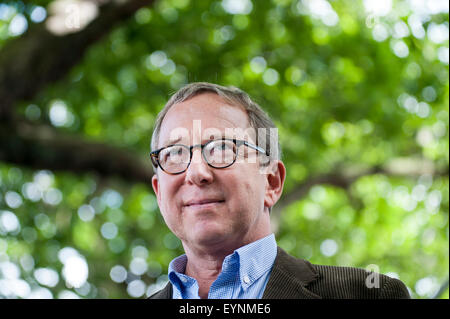 Amerikanische freier Schriftsteller, Adam Begley, erscheinen auf dem Edinburgh International Book Festival. Stockfoto