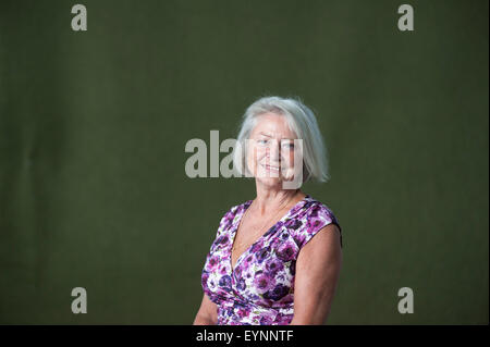 Journalist, Kate Adie, erscheinen auf dem Edinburgh International Book Festival. Stockfoto