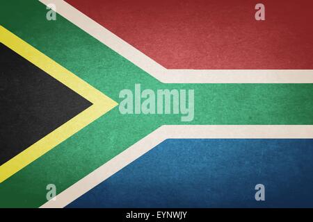 Grunge-Flagge von Südafrika Stock Vektor