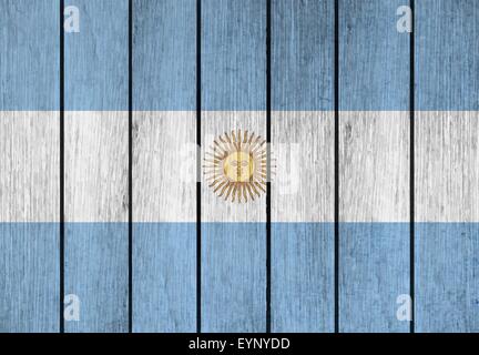 Grunge Holz Flagge der argentinischen Stock Vektor