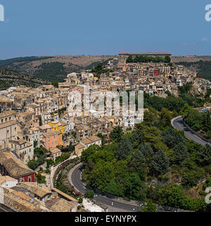 Ragusa Ibla Stadtbild im Val di Noto. Sizilien, Italien. Stockfoto