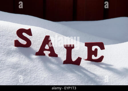 Weihnachtsverkauf im Schnee Stockfoto