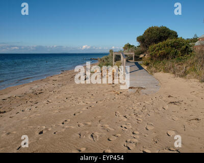 Strand-Rampe Stockfoto