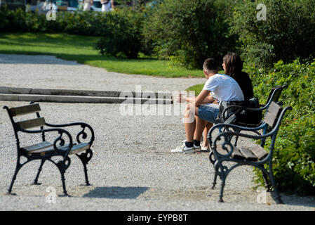 Zagreb, Kroatien. 2. August 2015.  Ein sonniger Sommertag in Zagreb, Kroatien. Bildnachweis: Marijan Poljak/Alamy Live-Nachrichten Stockfoto