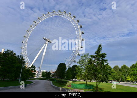 Das London Eye in London im August 2015 Stockfoto