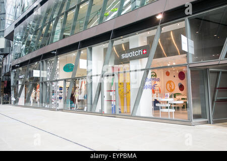 The Swatch Shop in One New Change in St Pauls, City of London. Stockfoto